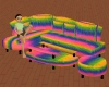 Rainbow Rave Couch Set