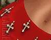 ♱CROSS SKIRT RED