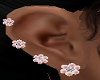 8 Pink Flowers Earrings