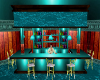 turquoise bar/w stools
