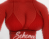 ṩRibbed Mesh Top Red