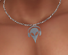 Dj Alien Silver Necklace