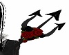 black trident w/ roses
