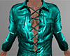 Teal Leather Shirt 2 (M)