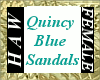 Quincy Blue Sandals - F
