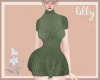 knit gown green