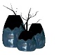 Trio vases blue