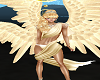 Angel wrap gold dress