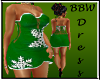 BBW Green Snowflake dres