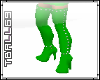 Green Thigh Bootsw/studs