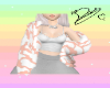 Pink&White Cow Fur Coat