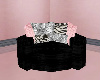 pink black leopard chair