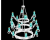 aqua & sliver chandelier