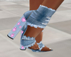Emoji Denim Heels