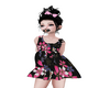 kid black floral dress 2