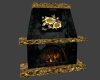 Black and Gold Fireplace