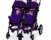 purple twin stroller