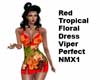 Dizzy Red Tropical Dress