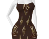 brown lv dress