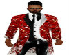 Xmas red 2tone suit top