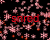 red snowflakes