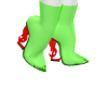 Boots YS Green/Red