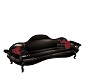 Blk Leather & red pillow