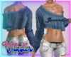 v jeans off da shoulder 