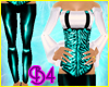 *B4* Teal PVC Outfit