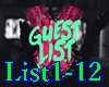 JetFire - Guest List