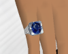 (H)Blue gem ring(pinky R