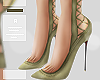 $ Crepe Heels Khaki