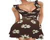 Brown Dress With Daisies