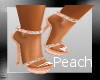 diamond and peach shoes