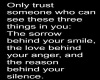 only trust someone who..