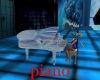 blue abstract piano
