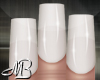 -MB- White Middle Nails