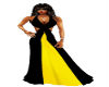 black&yellow halter gown