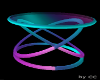 Neon Round Glass Table