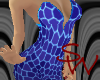 .sw. Blue Snakeskin Gown