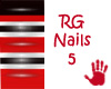 RG Red Striped Nails