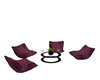 Burgundy chat couch