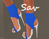 Blue Wht Sandals