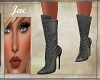 ~J ~LACED BOOT LEATHR GR