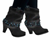 Black Boots Blue studs