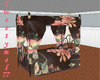 Black/Floral Canopy Bed