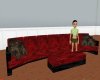 (LMD) Couch 4 in Red/Brn