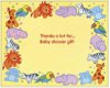 Baby shower ty card