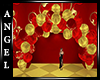 A~Red-Gold Balloon Arch