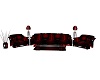 Red & Blk Sofa/Chair Set